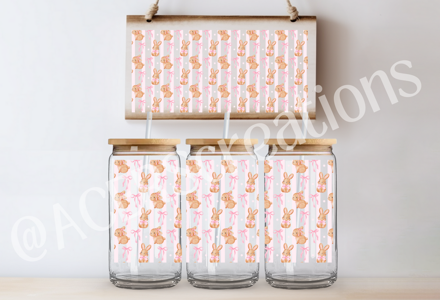 16oz UVDTF Wrap - Bunny Coquette