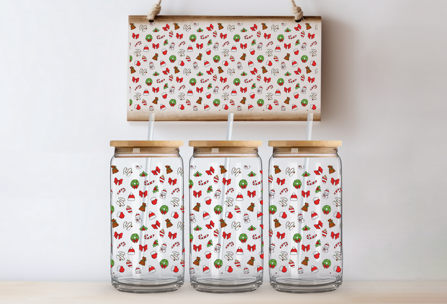 16oz UVDTF Wrap - Mini Christmas