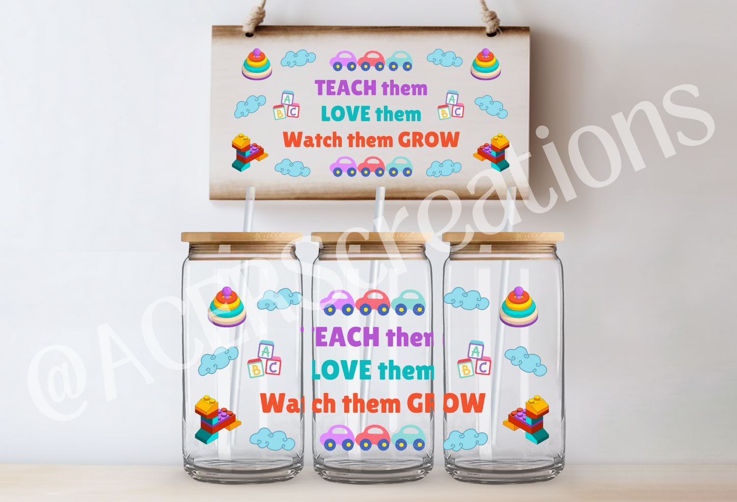 16oz UVDTF Wrap - Watch Them Grow