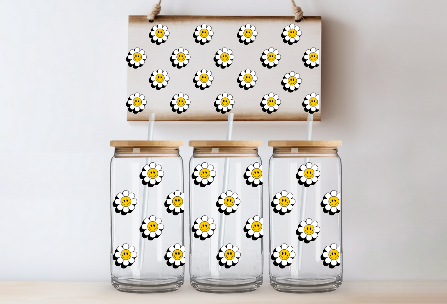 16oz UVDTF Wrap - Retro Smileys