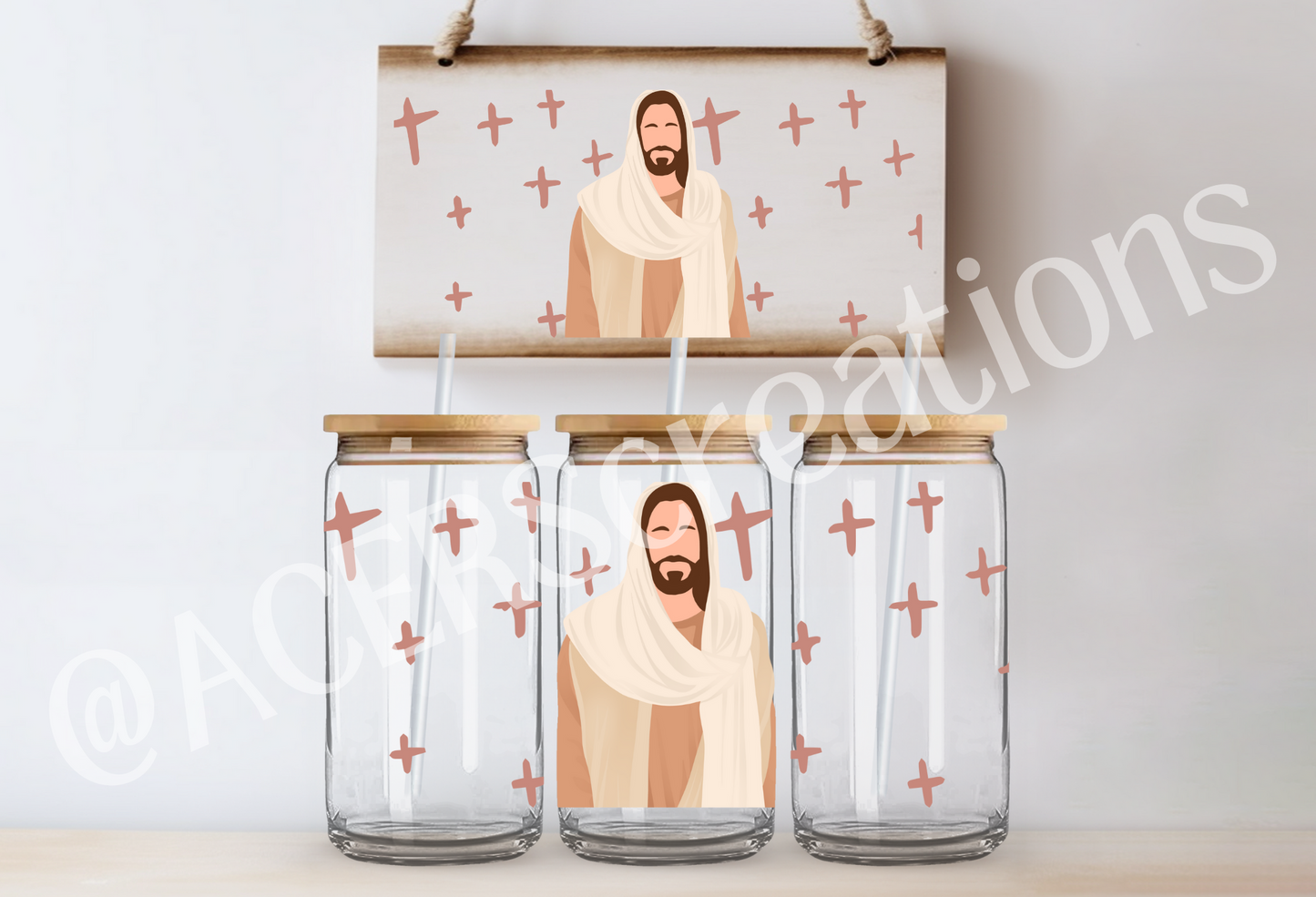 16oz UVDTF Wrap - Jesus
