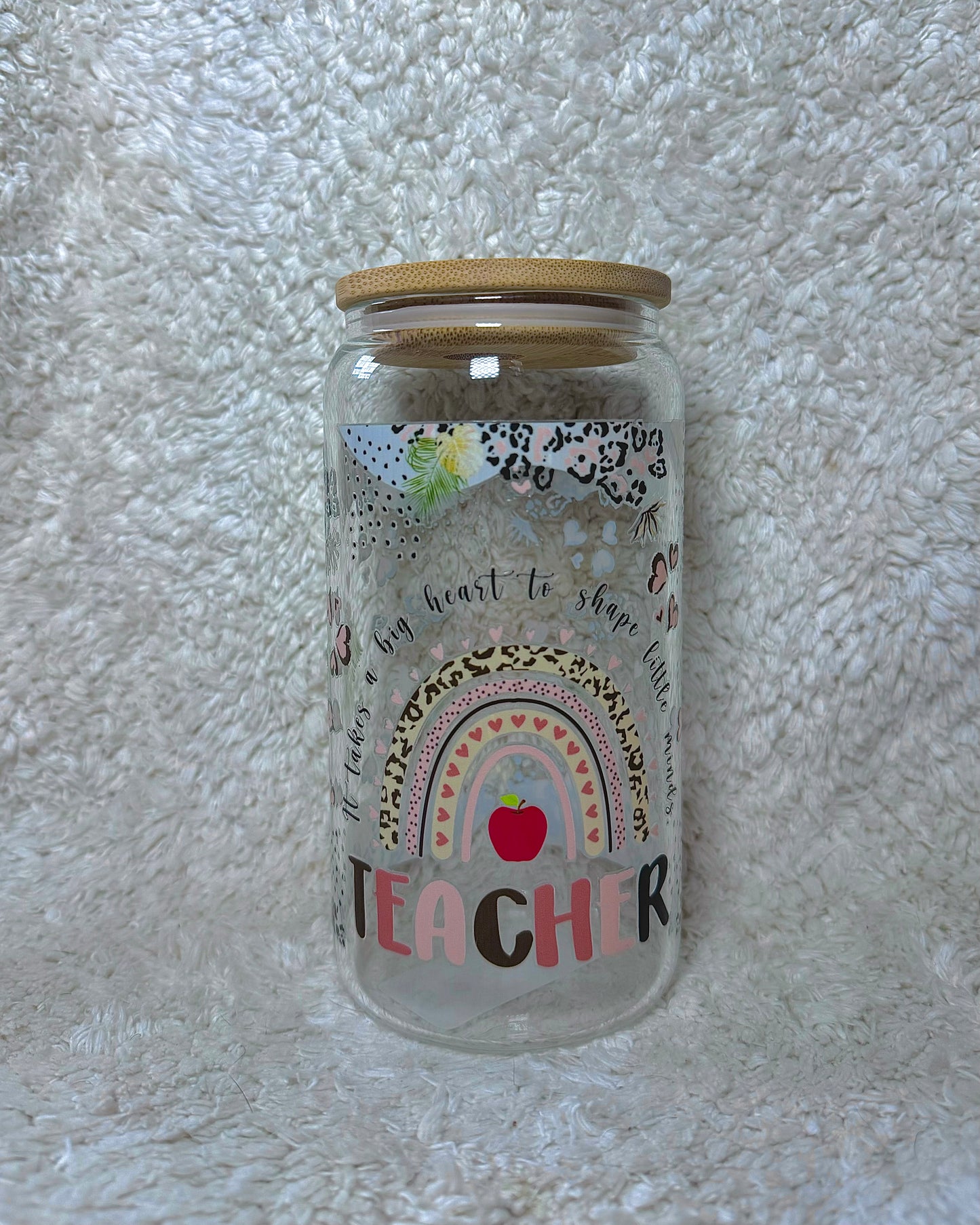 16oz glass cup - Teacher