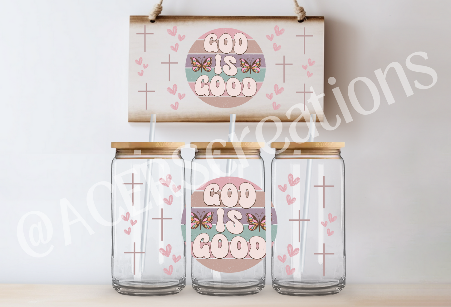16oz UVDTF Wrap - God Is Good Circle