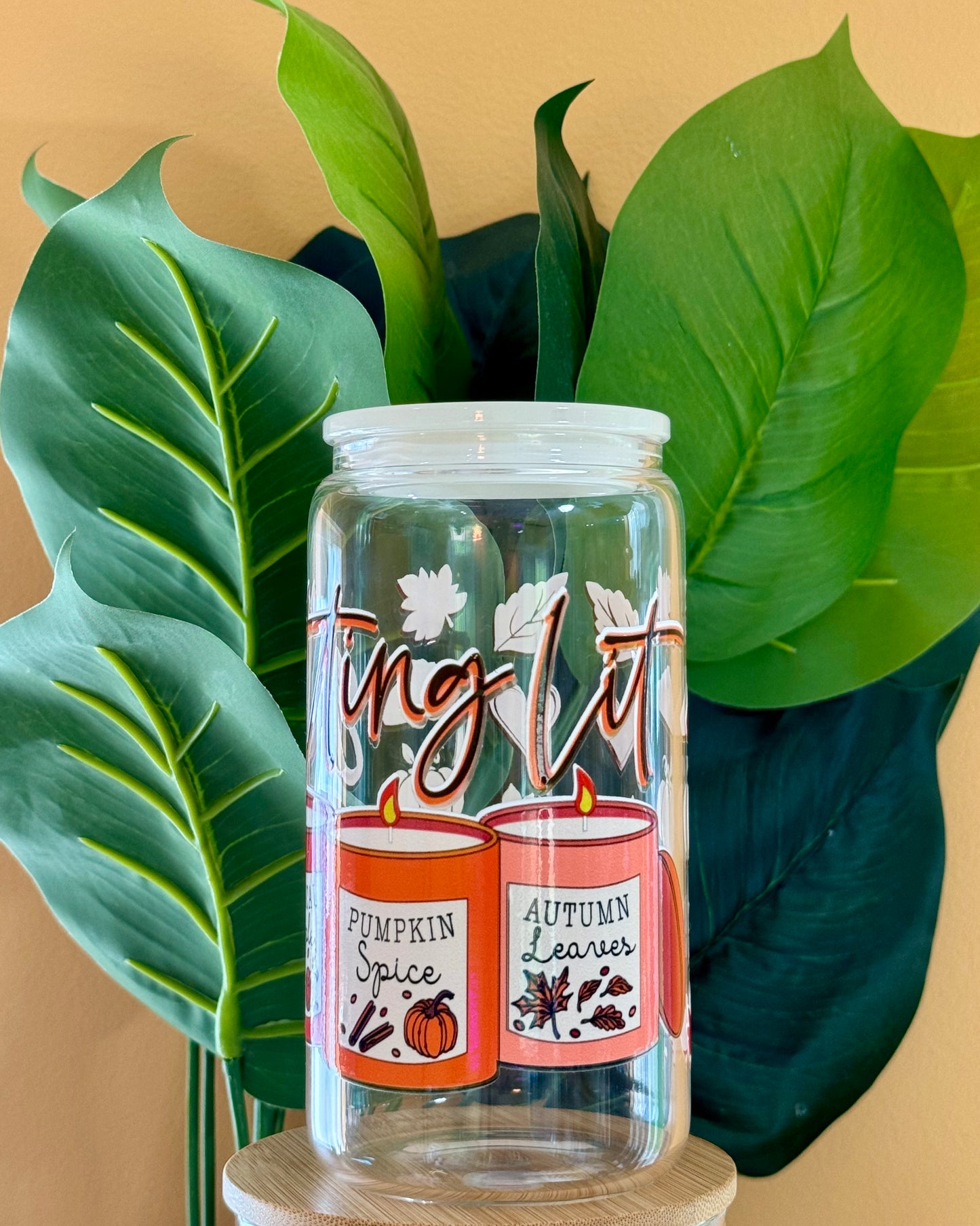 16oz Glass Cup - Getting Lit