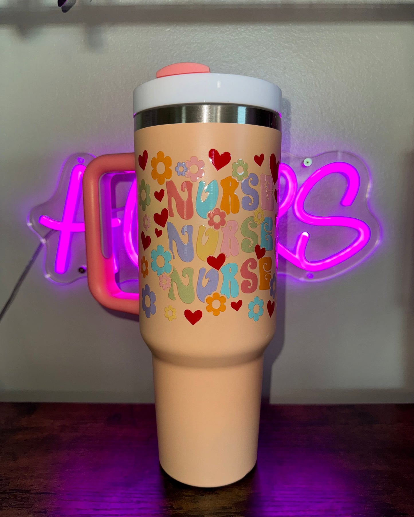 40oz Stainless Steel Tumbler - Nurse