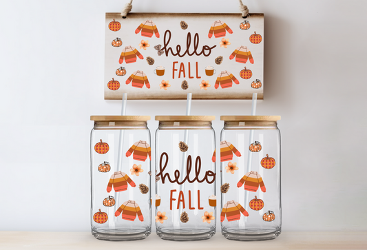 16oz UVDTF Wrap  - Hello Fall