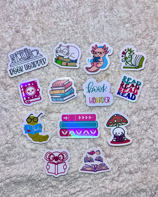 Booktrovert Holographic Stickers - 13pc