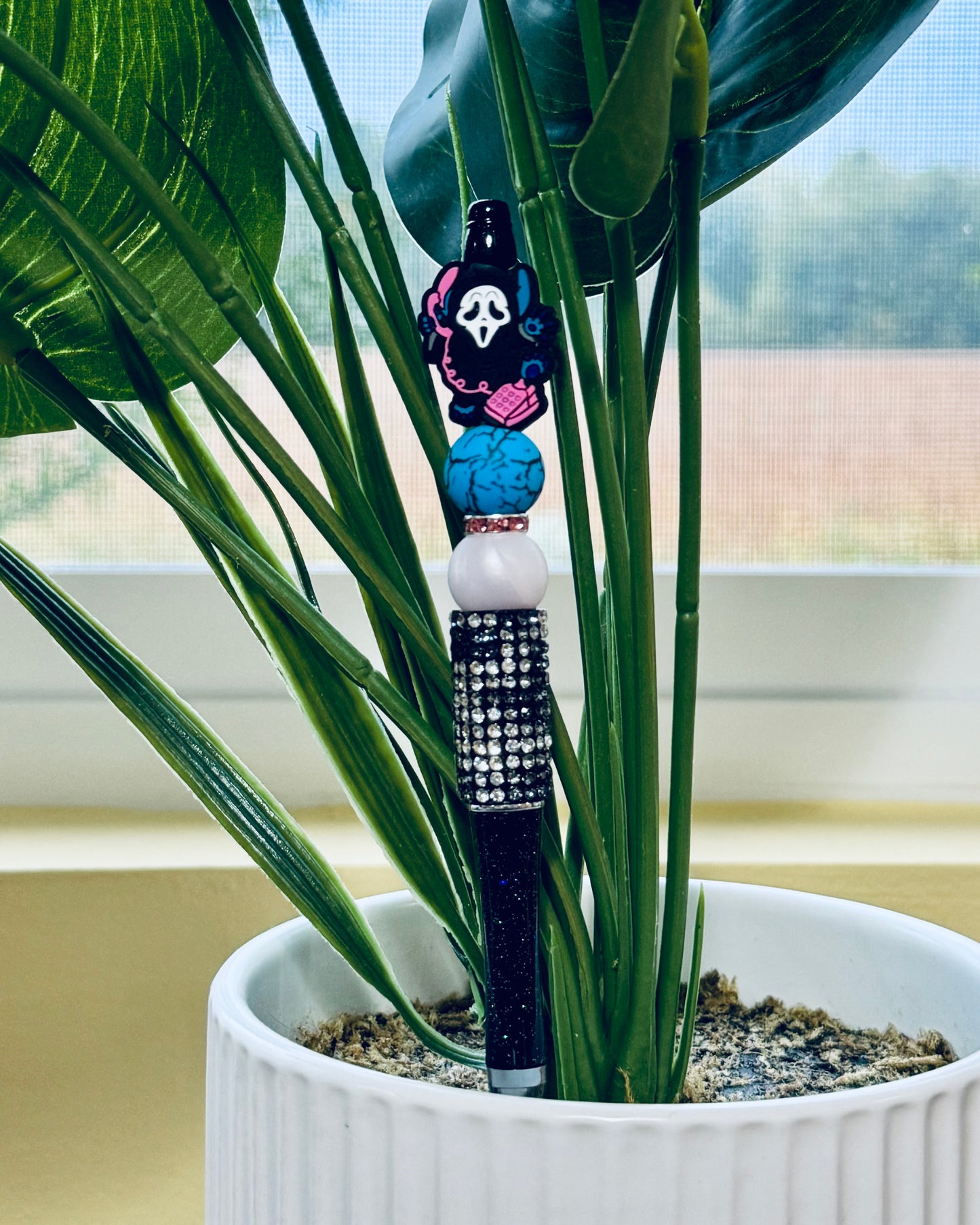 Custom Black Ink Pen - Ghostface x Stitch