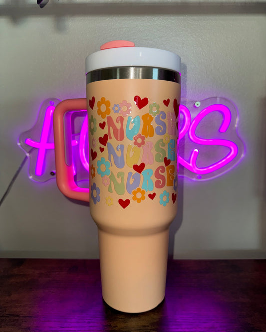 40oz Stainless Steel Tumbler - Nurse