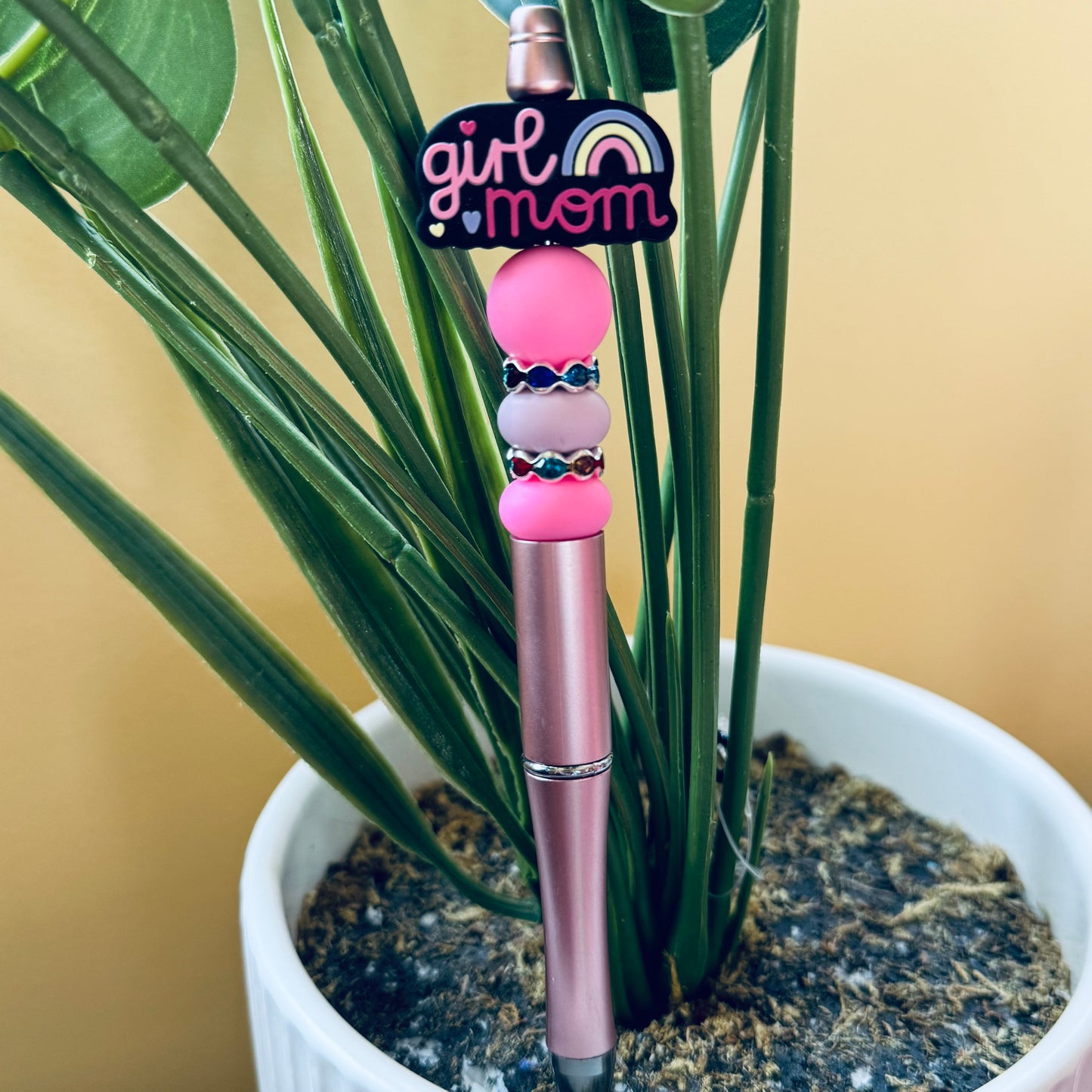 Custom Black Ink Pen -  Girl Mom